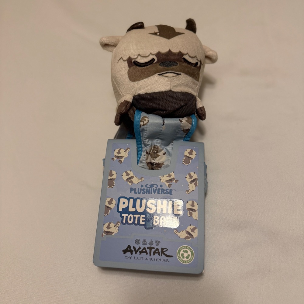 TeeTurtle Avatar Appa Plushie Tote Bag Unisex OS Blue NEW‎ Recycled Material